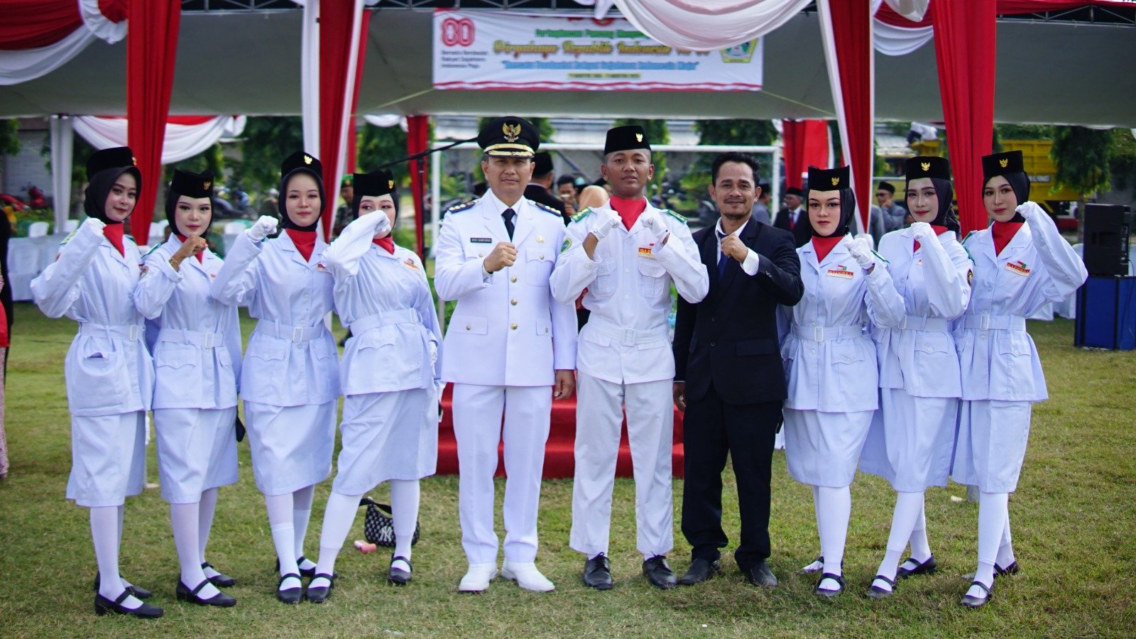 Upacara HUT RI ke-80, siswa SMK dipercaya mengisi barisan Pasukan Pengibar Bendera